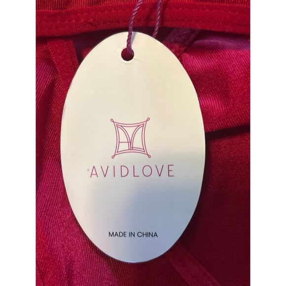NWT AvidLove 2 Piece Red Lingerie Set with Apron Size 2XL - Picture 3 of 5